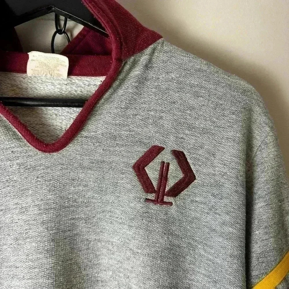 Vintage 1980s Alpha Collared Logo Crewneck  Large - Picture 4 of 5
